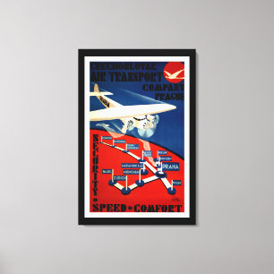 Impressão Em Tela Transporte aéreo Czechoslovak - L