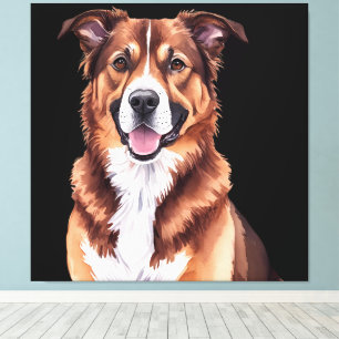 Impressão Em Tela Travesseiro de Retrato de Animal de Estimação Pers