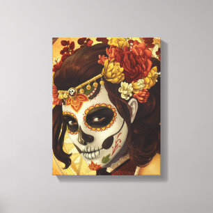 Impressão Em Tela Travesseiro decorativo Dia De Los Muertos