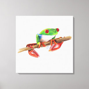 Impressão Em Tela Treefrog árvore sapo desenho animado