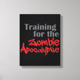 Impressão Em Tela Treinamento Para O Zombie Apocalypse Funny Workout