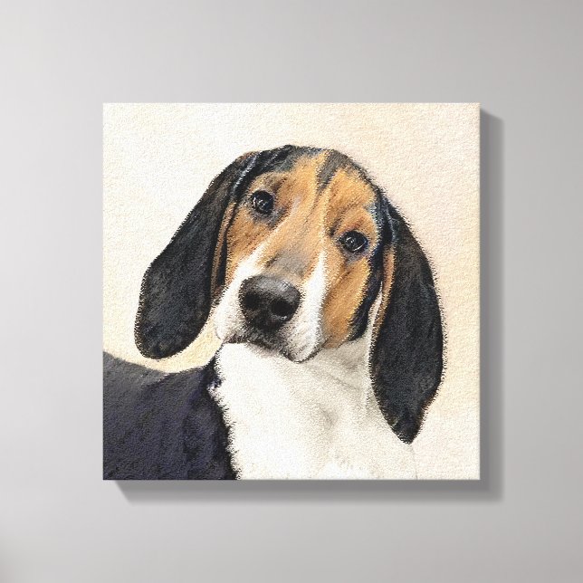 Impressão Em Tela Treing Walker Coonhound Painting - Arte Original (Frente)