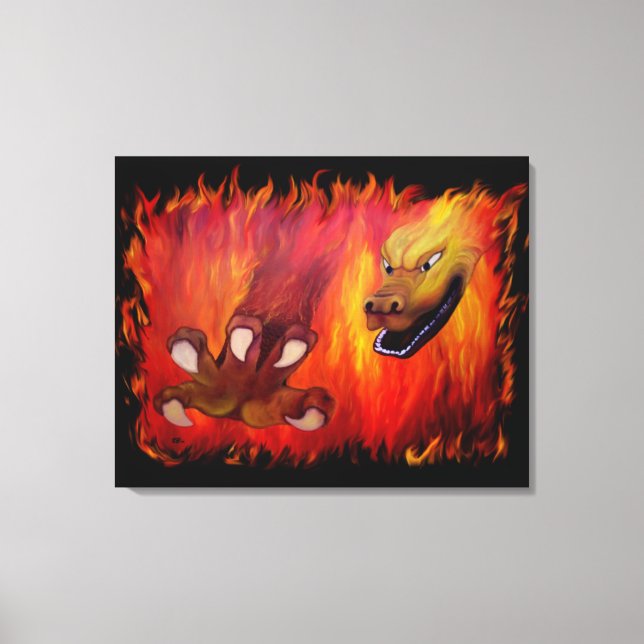 Impressão Em Tela Trelha do Dragão Vermelho (Frente)