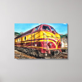 Impressão Em Tela Trem de Locomotiva a Vapor Chuva Lona Arte