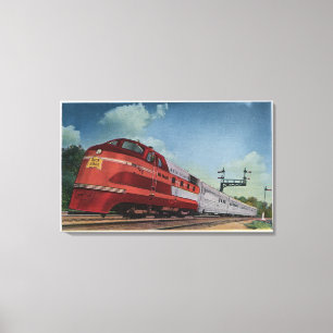 Impressão Em Tela Trem de RocketStreamlined da ilha da rocha