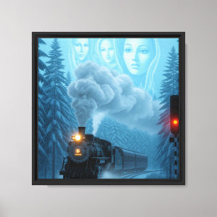 Impressão Em Tela Trem de Vapor Místico com Guardião
