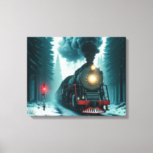 Impressão Em Tela Trem Vintage Bonito