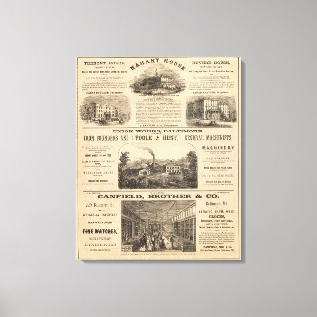 Impressão Em Tela Tremont House, Hotel Boston Nahant House (Frente)