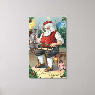 Impressão Em Tela Trenó da construção de GreetingSanta do Natal