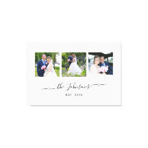 Três Fotos de Casamento Coração Swash Assinatura