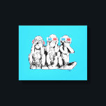 Impressão Em Tela Três macacos sábios Especificações 3D Pop<br><div class="desc">"Três Macacos Sábios em Especs e Fones de ouvido 3D" - um design original de arte digital pop por artista escocês,  MWright,  para artwright.</div>