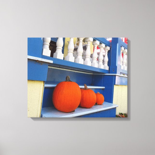 Impressão Em Tela Três Pumpkins em um Passo - Martha's Vineyard (Frente)
