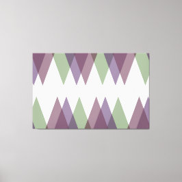 Impressão Em Tela Triângulos Mauve e Verde