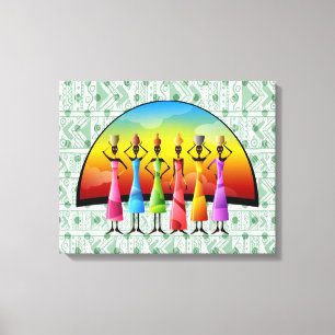 Impressão Em Tela Tribal Africano