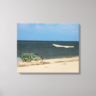 Impressão Em Tela Triciclo de Praia - Progreso, Yucatan, México