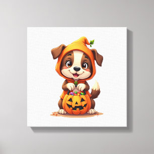 Impressão Em Tela Trick or Treat Cachorro � Camisa de Cachorrinho de