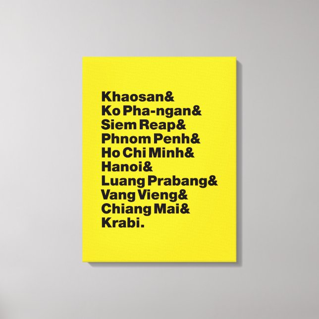 Impressão Em Tela Trilha / Circuito de Banana Pancake (Frente)