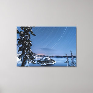 Impressão Em Tela Trilhas de Estrelas Parque Nacional Crater Lake