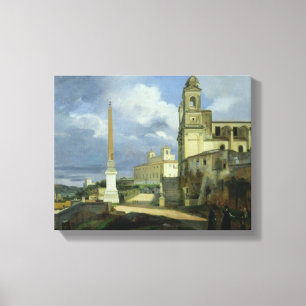 Impressão Em Tela Trinita dei Monti e o Villa Medici