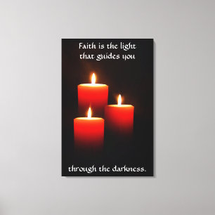 Impressão Em Tela Trio de Velas com Verso na Impressão da Tela Pret
