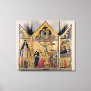 Impressão Em Tela Triptych com cenas da vida do