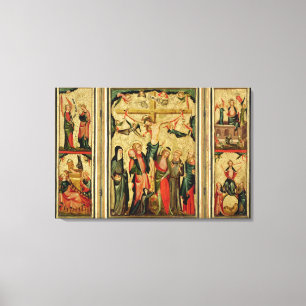 Impressão Em Tela Triptych que descreve a crucificação do cristo