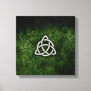 Impressão Em Tela Triquetra verde