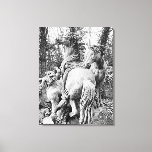 Impressão Em Tela Tritons limpando dois cavalos do sol (Frente)