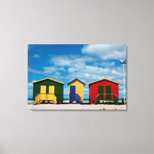 Impressão Em Tela Troca de Sala. Praia de Muizenberg, Cidade do Cabo