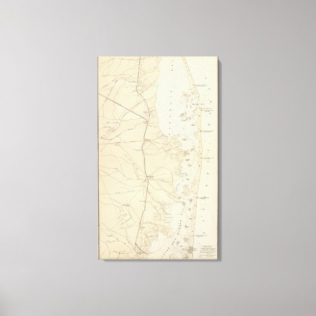 Impressão Em Tela Troço costeiro Barnegat Bay até Tuckerton Chart Ma (Frente)