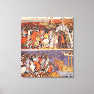 Impressão Em Tela Trojan que invadem o acampamento grego