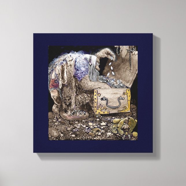 Impressão Em Tela Troll do tórax do tesouro (Frente)