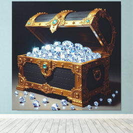 Impressão Em Tela Truhen voller Diamanten