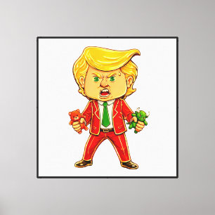 Impressão Em Tela Trump Feliz Trump Engraçado Investimento Trump Car