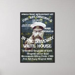 Impressão Em Tela Trump Minneapolis Assassinato Arte Original 1/250