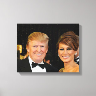 IMPRESSÃO EM TELA TRUNFO DE DONALD & DE MELANIA