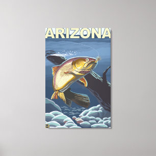 Impressão Em Tela Truta de Cutthroat FishingArizona