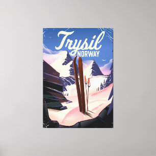 Impressão Em Tela Trysil Noruega esqui