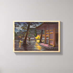 Impressão Em Tela Tsuchiya Koitsu Sketches Takanawa Sengakuji Temple