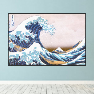 Impressão Em Tela Tsunami Grande Onda ao largo da costa de Kanagawa