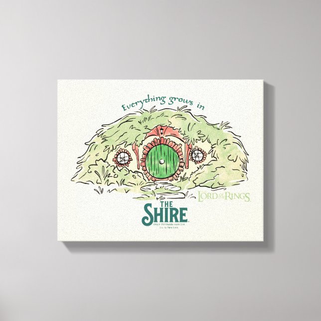 Impressão Em Tela Tudo Cresce na TERRA DOS HOBBITS™ (Frente)