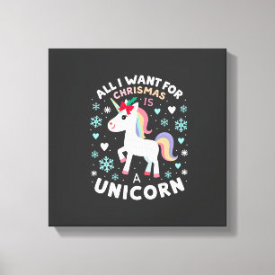 Impressão Em Tela Tudo Que Quero No Natal É Uma Camiseta Feia De Uni