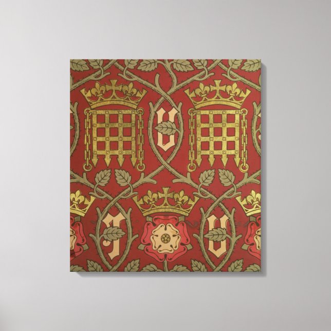 Impressão Em Tela 'Tudor Rosa', papel de parede de reprodução projet (Frente)