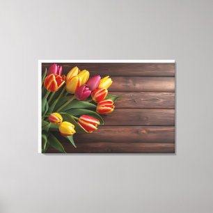 Impressão Em Tela Tulipas de primavera para Dia de os namorados