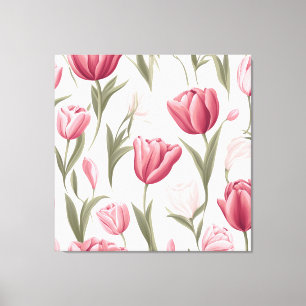 Impressão Em Tela Tulipas Florais Suaves