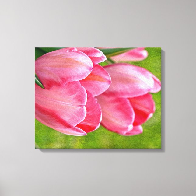 Impressão Em Tela Tulipas Rosa (Frente)
