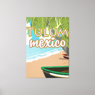 Impressão Em Tela Tulum, poster de viagens de México