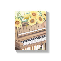 Tune in Bloom | Girassol Floral ao Piano em Aquare