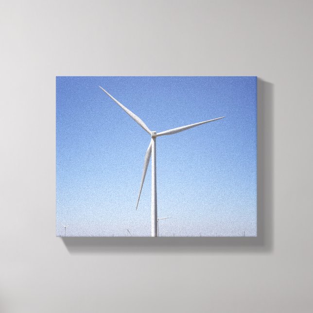 Impressão Em Tela Turbina de Vento em um Campo Rural de Oklahoma 8x1 (Frente)