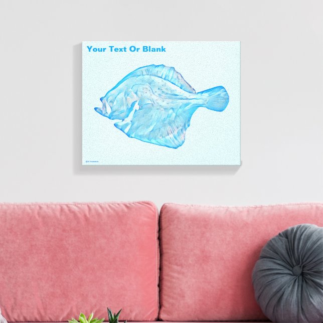 Impressão Em Tela Turbot azul (Insitu(Sala de estar))